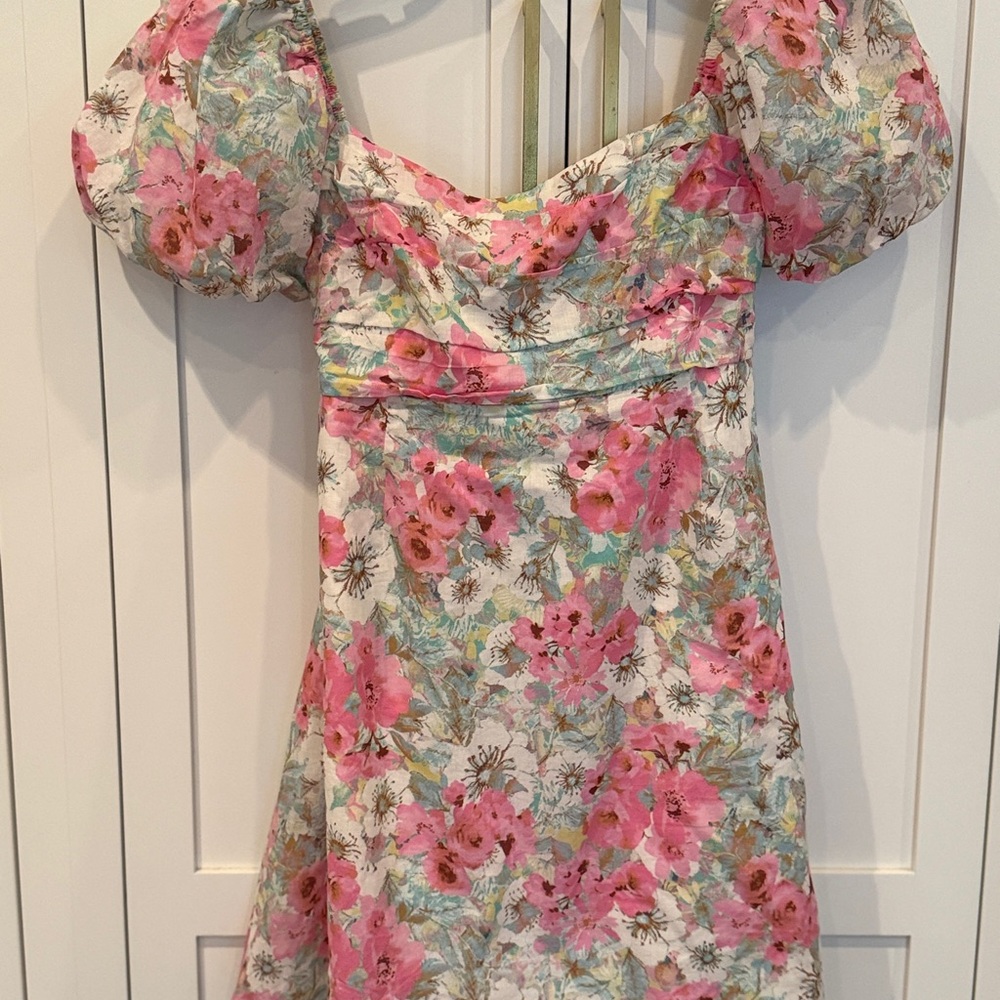 Altar’d State Floral short Dress with short sleeves size Medium